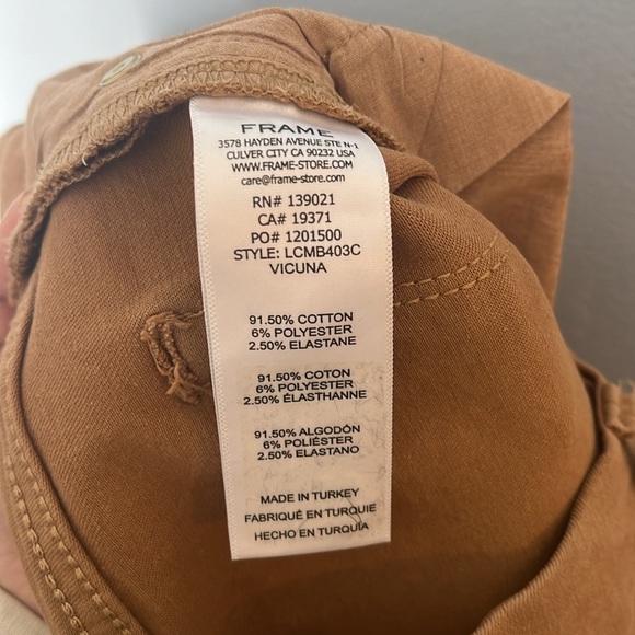 Frame Le Crop Mini Boot Cropped Mid Rise Kick Flare Semi Coated Jean Pants - Picture 9 of 9